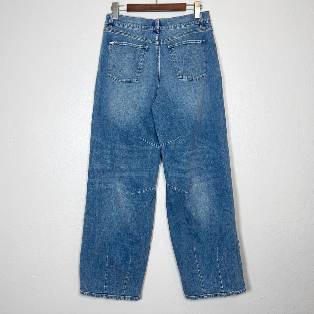ALICE + OLIVIA Women’s Size 31 Avery Blue Wash Parker Low Rise Balloon Leg Jeans - Picture 3 of 16